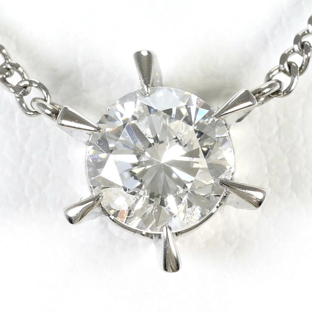 PT850 Platinum Necklace with 0.506ct Diamond (I1 clarity), Total Weight 2.6g,...